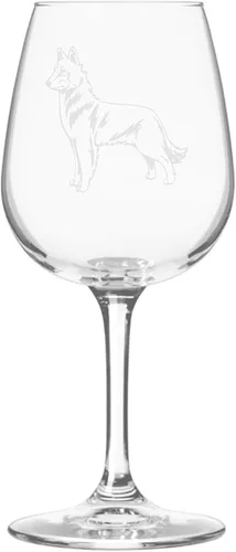 Miniatura 293 de Copa de vino de 12.75 onzas con diseño de perro grabado