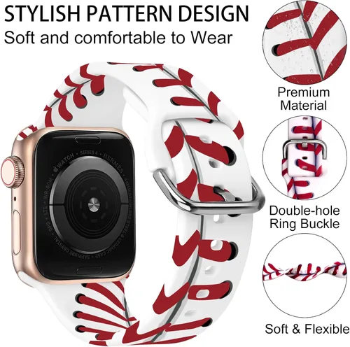 Miniatura 2 de ACESTAR Correas de reloj de doble cara compatibles con Apple Watch Band de 1.496 pulgadas, 1.575 pulgadas, 1.614 pulgadas/1.654 pulgadas