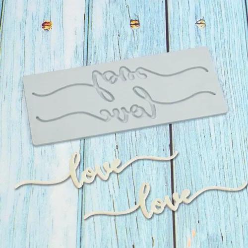 Miniatura 11 de Molde de encaje de silicona Love para pastel, tapete de impresión de fondant, tapete de encaje con patrón de corazón para decoración de tartas, día