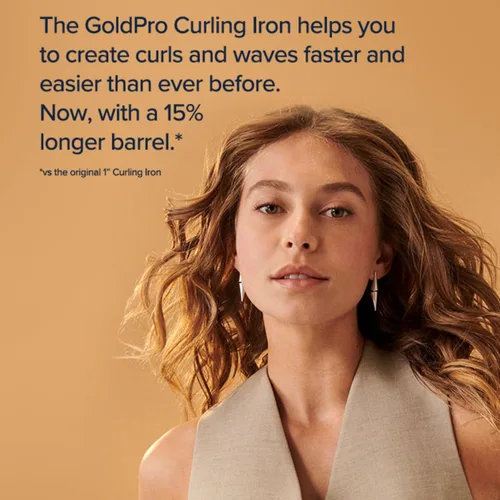 Miniatura 4 de Bio Ionic GoldPro 1" or 1.25” Curling Iron, Blue, Moisturizing Heat & 24K Gold MX, New & Improved 15% Longer Barrel Ceramic Curling Iron, Adjustable