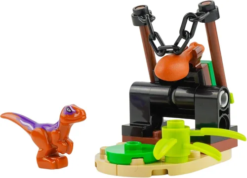 Miniatura 2 de LEGO Jurassic World: Trampa de dinosaurios con Baby Raptor y cebo