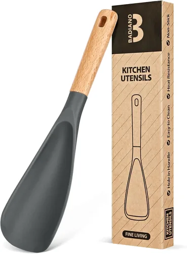 Miniatura 21 de Cuchara de cocina para utensilios de cocina antiadherentes, ideal para cocinar y servir silicona mate resistente sin BPA, cuchara con mango de Azul
