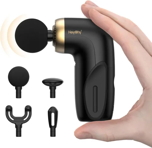 HEYCHY A1 Pistola de masaje súper mini, masajeador de percusión para tejidos profundos y músculos, pistola de masaje para viajes, masajeador