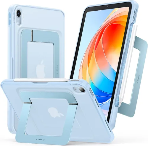 Miniatura 10 de TORRAS Funda para iPad Mini 7 A17 Pro, Funda para iPad Mini 6 con Soporte para Lápiz, Soporte Ultra Estable, Múltiples Ángulos de Visualización