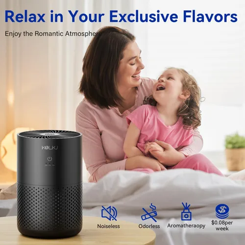 Miniatura 4 de Purificadores de aire para dormitorio del hogar, purificador de aire True HEPA H13 con esponja de fragancia para un mejor sueño, polen, humo, polvo