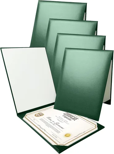 Miniatura 28 de Gradplaza Cubierta de diploma personalizada para graduación, documentos, soporte de diploma de certificado de cuero sintético liso