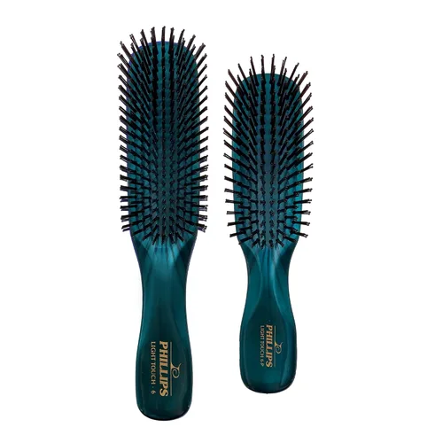 Miniatura 8 de Phillips Brush Sapphire Blue Light Touch 6 - Cepillo para el cabello, parte de la colección de gemas (zafiro)