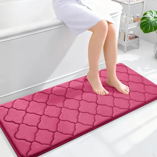 Miniatura 158 de OLANLY Alfombra de Baño de Espuma Viscoelástica de 24 x 16 pulgadas, Ultra Suave y Absorbente, Alfombras de Baño Antideslizantes, Cómodas, Lavables