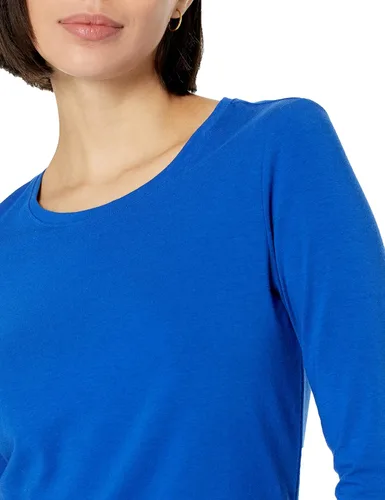 Miniatura 3 de Tienda Essentials - Camiseta de manga larga con cuello redondo para mujer ajuste clásico disponible en tallas extragrandes