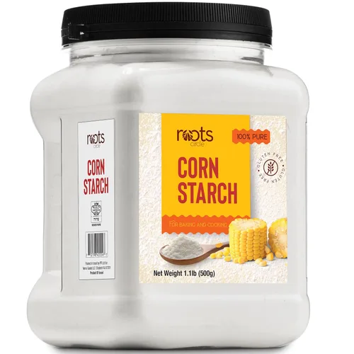 Roots Circle 100% Puro Almidón de Maíz | Envase hermético de 17.63oz | Espesante 100% natural para sopas, guisos, salsas, hornear tartas, pudines y