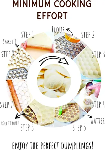 Miniatura 5 de Fabricante de Ravioli Ruso Molde para Albóndigas Pelmeni Molde de Metal Siberiano Fabricante de Albóndigas de Carne Máquina Cortadora de Raviolis 1.