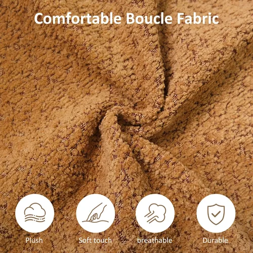 Miniatura 6 de VANOMi Sofá Loveseat Boucle Cloud de 89", Cómodo Sofá Boucle Tapizado de Asiento Profundo, Sofá Moderno de Mediados de Siglo para Sala de Estar