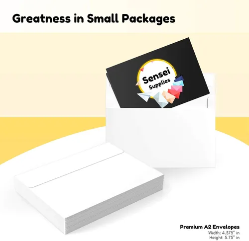 Miniatura 7 de 110 sobres de invitación blancos de 4 3/4 x 5 ¾ – A2 – para invitaciones de boda, RSVP, tarjetas de felicitación, correo de almacenamiento de fotos