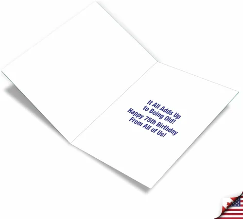 Miniatura 2 de NobleWorks - Tarjeta de felicitación de cumpleaños número 75 Jumbo (8.5 x 11 pulgadas) - Hito de 75 años, tarjeta divertida para cumpleaños de todos