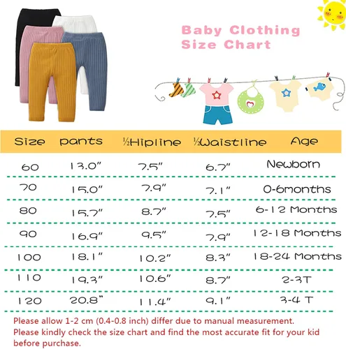 Miniatura 2 de Unikaka Unisex Baby 0-48 Months 5-Pack Pants in Grey White Black Orange and Pink