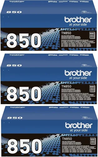 Brother TN850 - Cartucho de tóner negro de alto rendimiento original TN850 con aproximadamente 8,000 páginas de rendimiento/cartucho