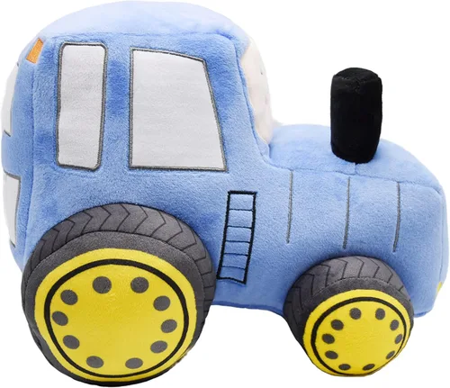 Miniatura 3 de Juguete de peluche de tractor de felpa suave, almohada de peluche súper linda, excelente regalo para niños o fiesta de cumpleaños de 12 pulgadas Azul