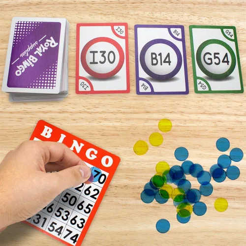 Miniatura 2 de Royal Bingo - Tarjetas de llamadas regulares, paquete de 81, fuente de alta visibilidad, 3.5 x 2.5 pulgadas por tarjeta, repuesto para rifa y pelotas