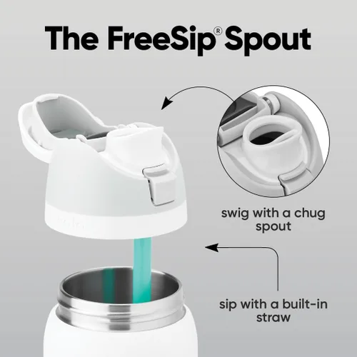 Miniatura 3 de Owala FreeSip - Botella de agua aislada de acero inoxidable con popote para deportes y viajes, botella de agua deportiva sin BPA, 24 onzas, Muddy