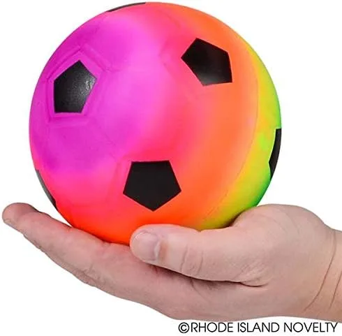 Miniatura 4 de Rhode Island Novelty Juego de 3 bolas de vinilo deportivas arcoíris de 6 pulgadas, diseños surtidos que pueden variar