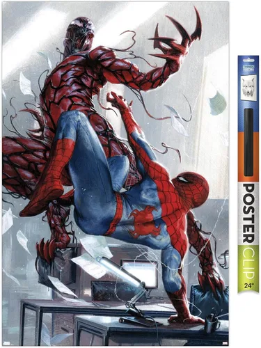 Miniatura 17 de Trends International Marvel Comics Carnage - Póster de pared de batalla con Spider-Man, 22.375 x 34 pulgadas, versión premium sin marco