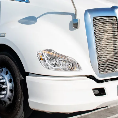Miniatura 6 de Faros LED cromados para Kenworth T680 2013-21 conductor y pasajero