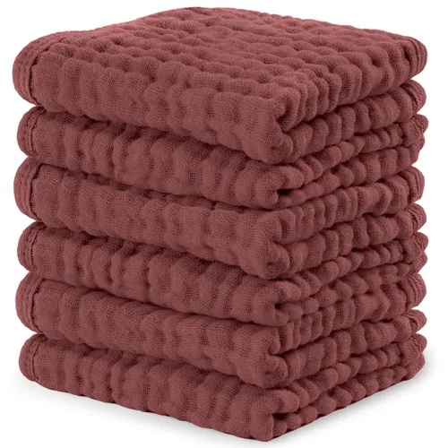 Miniatura 51 de Comfy Cubs - Juego de paños de muselina para eructos de 20 x 10 pulgadas, paquete de 10, tamaño grande, 6 capas, 100% algodón, absorbentes, seguros