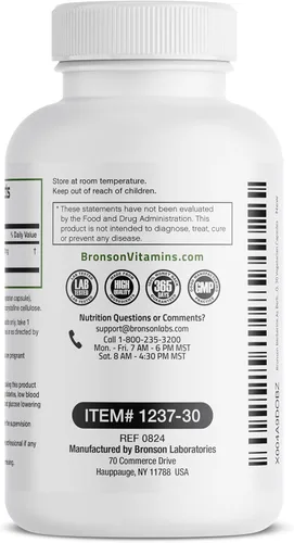 Miniatura 6 de Bronson Berberina como berberina HCI Berberis Aristata 500mg por cápsula vegetariana sin OMG, 30 cápsulas vegetarianas