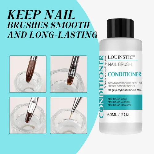 Miniatura 9 de LOUINSTIC Solución deslizante para uñas de poligel y kit limpiador de pinceles de arte de uñas, solución antideslizante de gel de uñas de poliéster