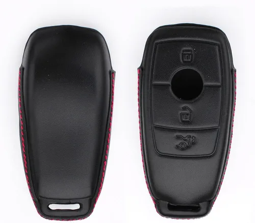 Miniatura 4 de Funda para llavero de cuero genuino para Mercedes-Benz 2019-2022 A Clase C Clase G Clase 2017-2022 Clase E 2018-2021 Clase S Clase S Funda