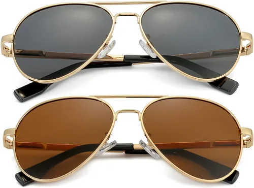 Miniatura 8 de Gafas de sol polarizadas de aviador pequeñas para niñas y niños de 4 a 16 años