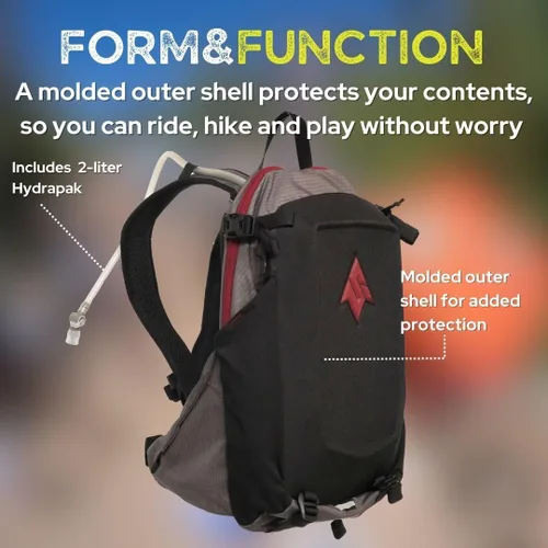 Miniatura 3 de Send It Defender - Bolsa de 15 L, MTB, mochila de moto con protector de columna vertebral para hombres y mujeres. Mochila de hidratación