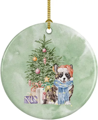 Miniatura 64 de Caroline's Treasures Bulldog, Bulldog inglés #2 y árbol de cerámica adorno colgante para árbol de Navidad, decoración colgante para el hogar