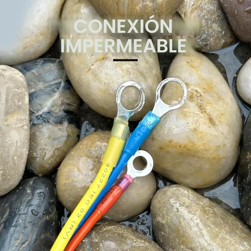 Miniatura 3 de 90 piezas de conectores de cables termorretráctiles eléctricos - Kit de Oiojuct para alambres marinos y automotrices, surtido de terminales