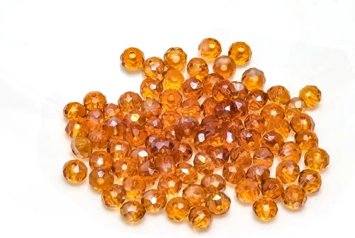Miniatura 16 de 786 cuentas de cristal de 4 tamaños, cuentas de cristal Rondelle facetadas, cuentas de cristal Briolette, cuentas espaciadoras para pulseras, Ámbar