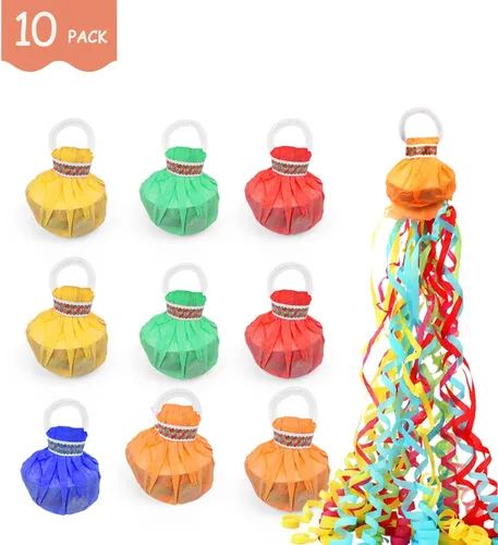 Miniatura 6 de BATTIFE Streamers Poppers - Galletas de confeti para lanzar a mano, sin ensuciar, para cumpleaños, bodas, fiestas, fiestas, coloridos, 16.4 pies