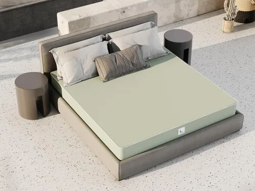 Miniatura 5 de Mielmoon Colchón de espuma impermeable de gel refrigerante de felpa media firme, vinilo silencioso, fácil de limpiar, fabricado en Estados Unidos, 5