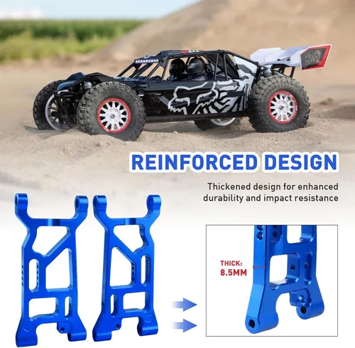 Miniatura 3 de Brazo delantero de aluminio Set Suspensión A-Arms para 1/10 Losi Tenacity Todos: Tenacity TT Pro 4WD SCT/DB Pro Actualizaciones, Sustituye LOS234016