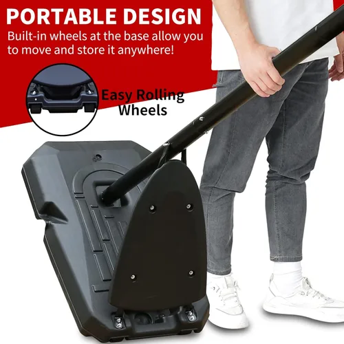 Miniatura 6 de Sports God - Sistema de aro de baloncesto portátil, tablero ajustable y ruedas para niños/adultos, interior y exterior
