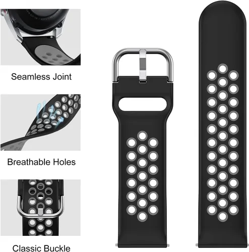 Miniatura 2 de Paquete de 3 correas deportivas compatibles con Samsung Galaxy Watch de 1.811 pulgadas/Gear S3 Frontier para hombres y mujeres, correa de reloj