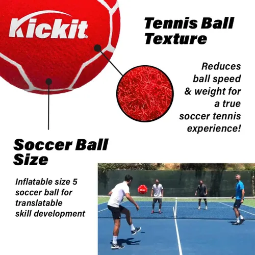 Miniatura 2 de Kickit Pelota de tenis de fútbol, pelota ligera suave oficial para entrenamiento, estilo libre y malabares, diversión al aire libre para todas