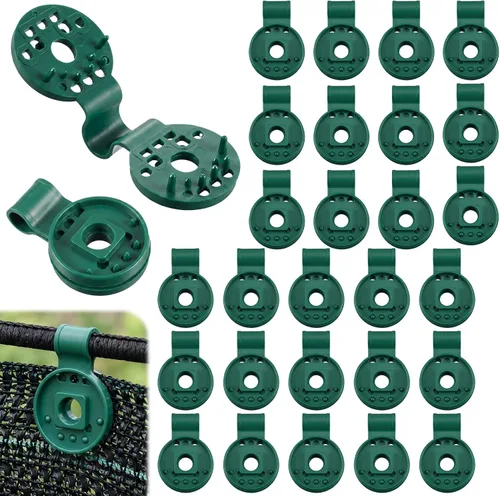 Miniatura 9 de Frienda 30 clips de plástico de tela redonda negra, reutilizables, resistentes, para sombra, accesorios de red impermeables para sombra de sol