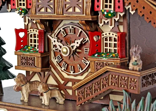 Miniatura 4 de Reloj de cuco de cuarzo - La casa de entramado de madera AH 29 QM