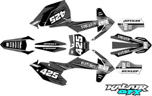 Miniatura 3 de Kit de gráficos para KTM 250SX,250XC Y 300XC (2017-2018) Serie Screech Naranja 16 Mil - Adhesivo de carreras Dirtbike no-plastics