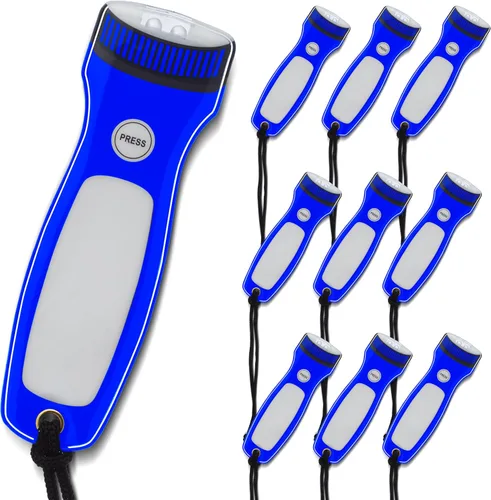 Miniatura 7 de DISCOUNT PROMOS Juego de 10 Linternas Magnéticas Planas Blackout - Luces LED, Correa de Muñeca Incluida, Imán para Nevera - Negro