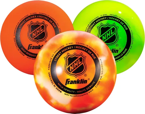 Miniatura 15 de Franklin Sports - Pelotas de hockey callejero NHL - Sin rebote para uso en exteriores y en patines - Tamaño oficial para hockey callejero juvenil