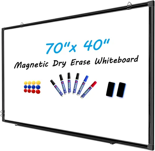 Miniatura 16 de H-Qprobd Pizarra blanca de 96 x 48 pulgadas para pared, pizarra magnética grande de borrado en seco de grado comercial con todos los kits, pizarra
