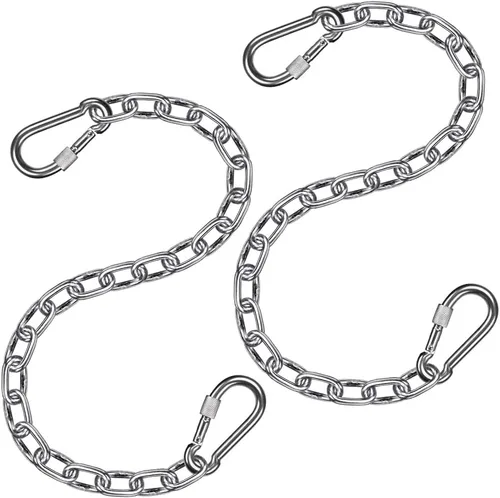 Miniatura 12 de BeneLabel 2 cadenas de columpio resistentes de 85 pulgadas con ganchos, cadenas colgantes de capacidad de 1000 libras, cadenas colgantes para 2