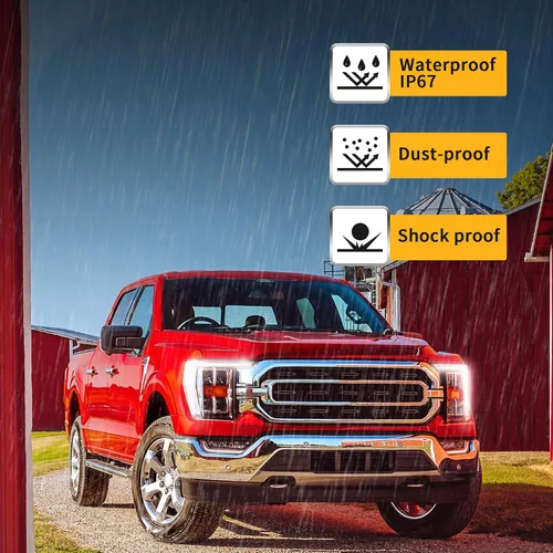 Miniatura 5 de VLAND Faros delanteros LED compatibles con Ford F-150 2021-2023 XL, XLT, Lariat, Tremor, King Ranch, Platinum, lámpara frontal limitada con lado