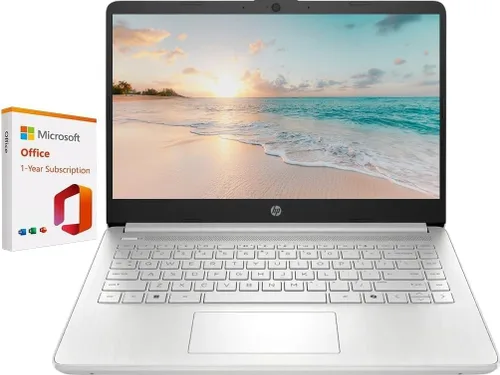 HP 14 portátiles (antirreflejos de 14 pulgadas, Intel Celeron N4120, 8 GB de RAM, 128 GB eMMC + tarjeta SD IST de 128 GB) para el hogar,